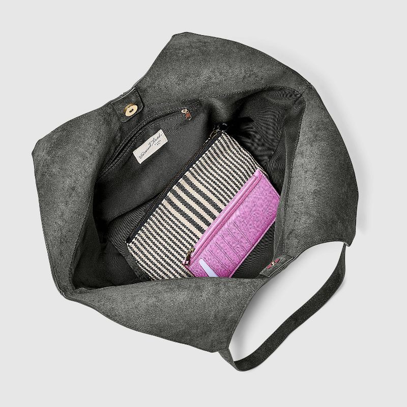 slide 4 of 5, Slouchy Faux Suede Tote Handbag - Universal Thread™ Hazy Green, 1 ct