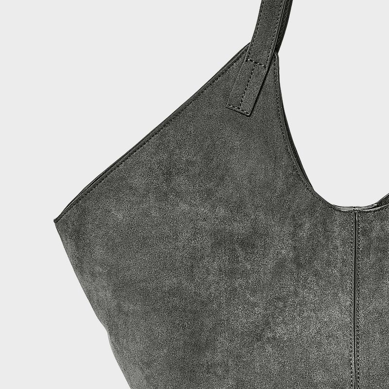 slide 5 of 5, Slouchy Faux Suede Tote Handbag - Universal Thread™ Hazy Green, 1 ct