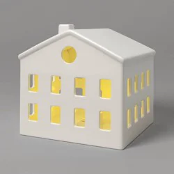 White Ceramic LED Townhome Christmas - Threshold™