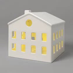 White Ceramic LED Townhome Christmas - Threshold™