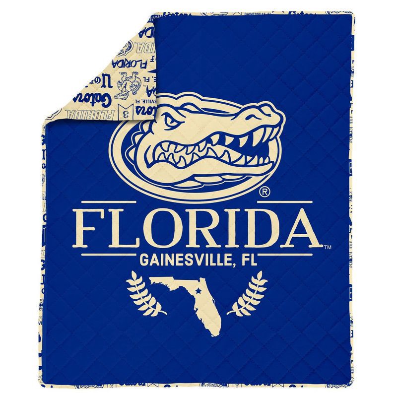 slide 1 of 5, NCAA Florida Gators 60 x 80 Quilted Throw Blanket, 1 ct