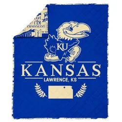 NCAA Kansas Jayhawks 60 x 80 Quilted Throw Blanket