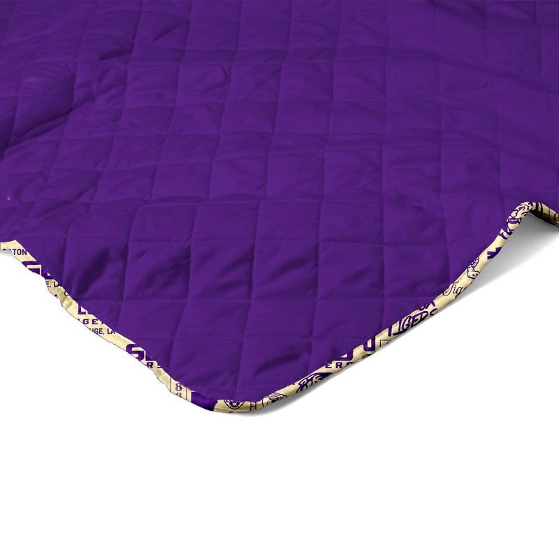 slide 3 of 5, NCAA LSU Tigers 60 x 80 Quilted Throw Blanket, 1 ct