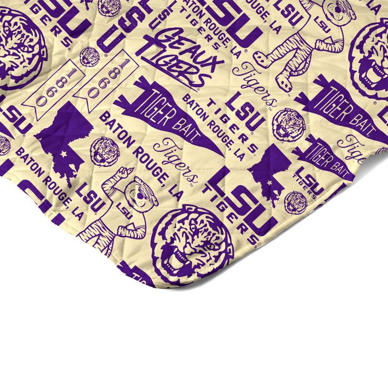 slide 4 of 5, NCAA LSU Tigers 60 x 80 Quilted Throw Blanket, 1 ct