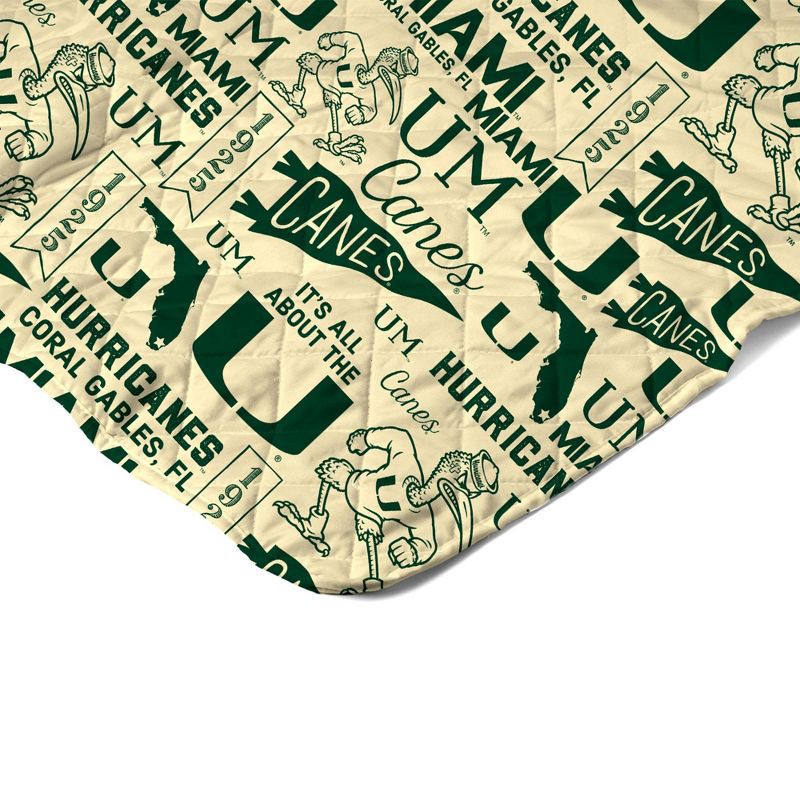 slide 4 of 5, NCAA Miami Hurricanes 60 x 80 Quilted Throw Blanket, 1 ct