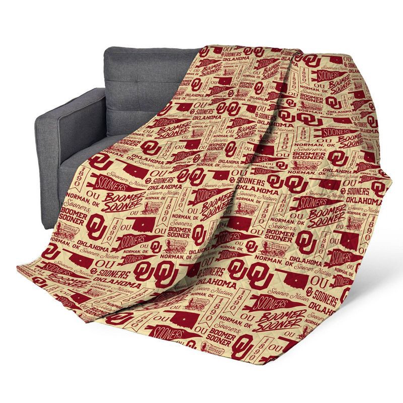 slide 2 of 5, NCAA North Texas Mean Green 60 x 80 Quilted Throw Blanket, 1 ct