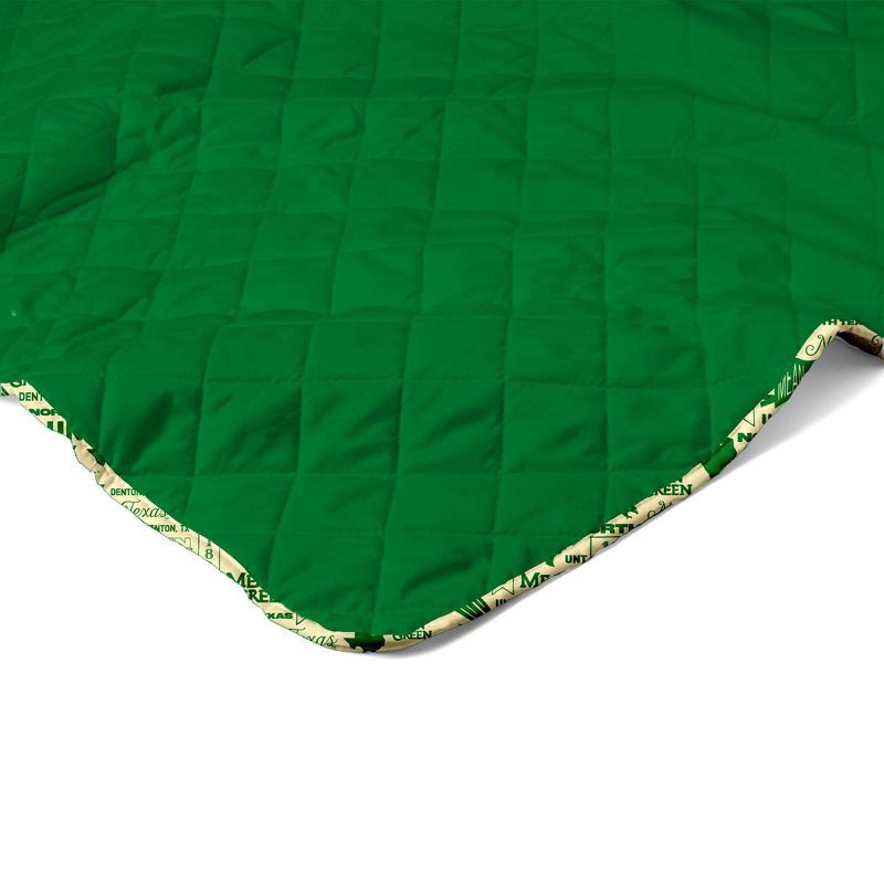 slide 3 of 5, NCAA North Texas Mean Green 60 x 80 Quilted Throw Blanket, 1 ct