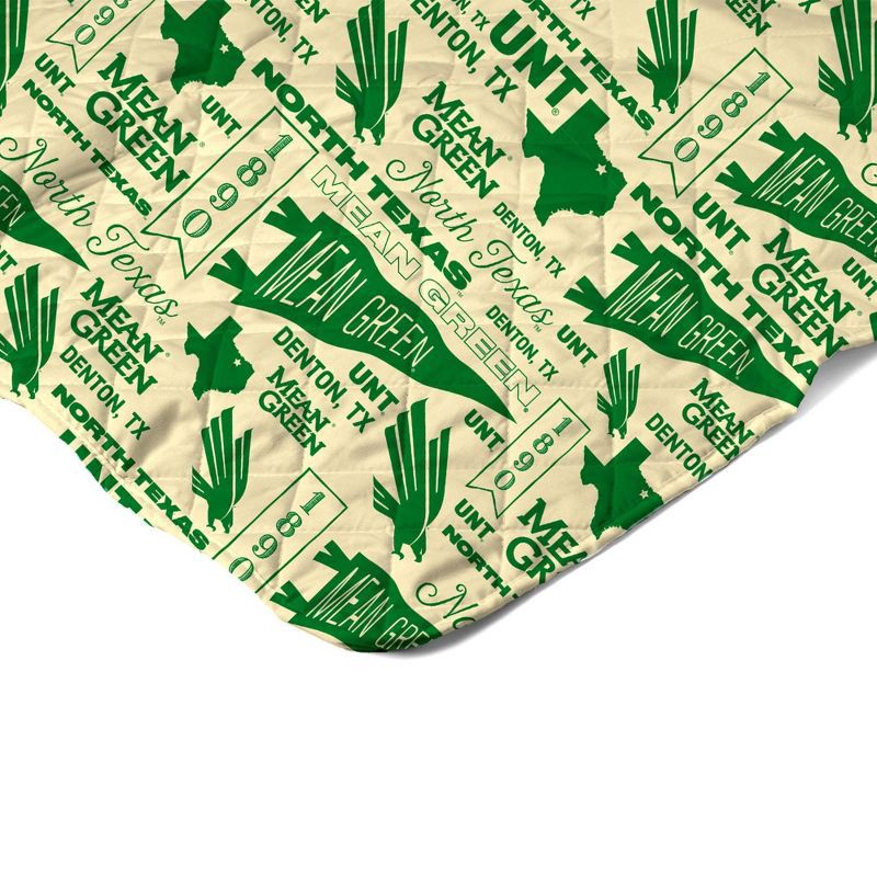 slide 4 of 5, NCAA North Texas Mean Green 60 x 80 Quilted Throw Blanket, 1 ct