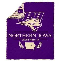NCAA Northern Iowa Panthers 60 x 80 Quilted Throw Blanket