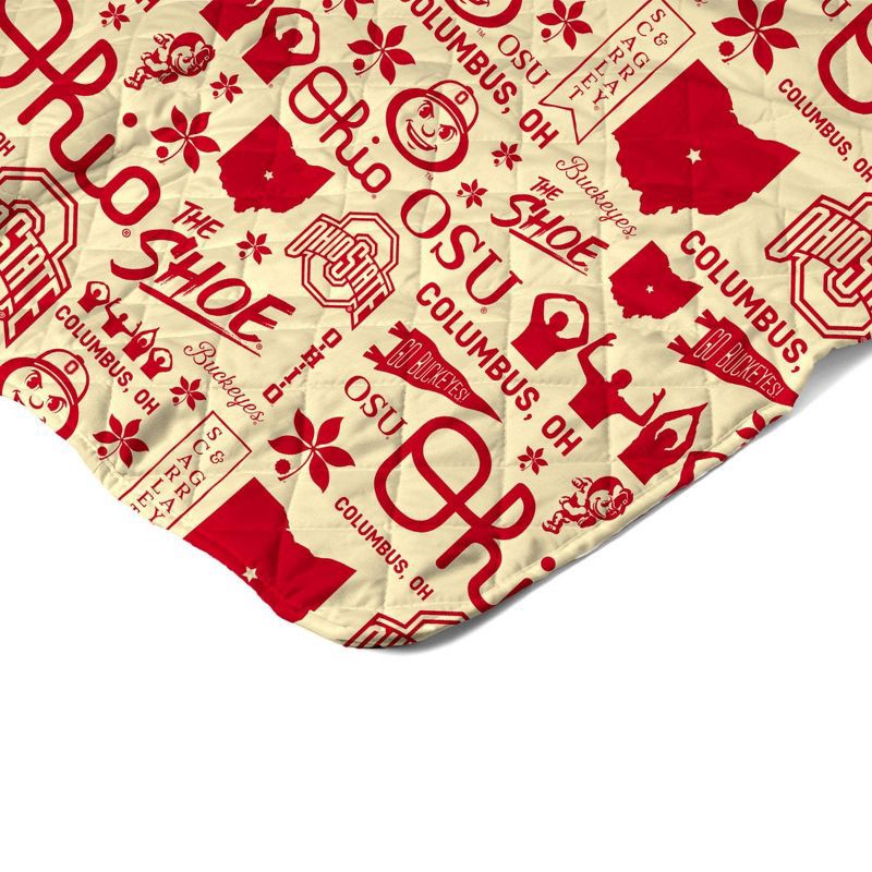 slide 4 of 5, NCAA Ohio State Buckeyes 60 x 80 Quilted Throw Blanket, 1 ct