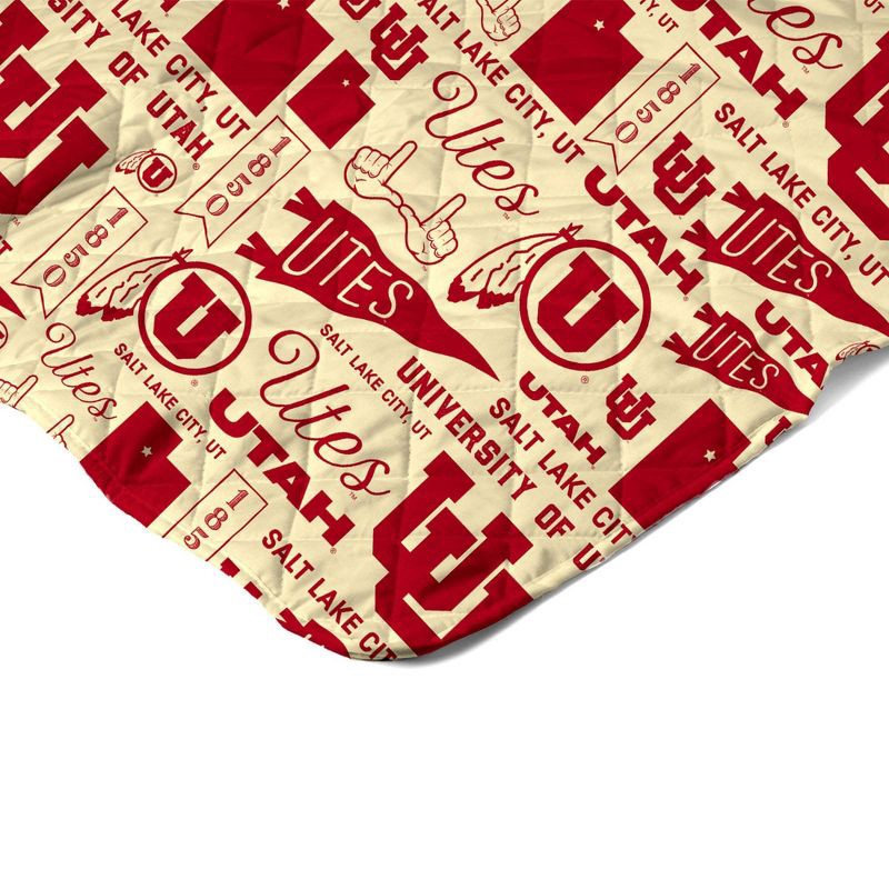 slide 4 of 5, NCAA Utah Utes 60 x 80 Quilted Throw Blanket, 1 ct