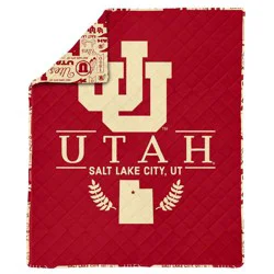 NCAA Utah Utes 60 x 80 Quilted Throw Blanket