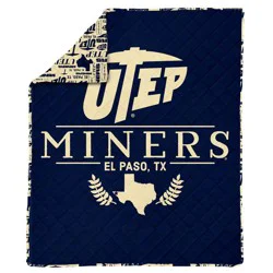 NCAA UTEP Miners 60 x 80 Quilted Throw Blanket
