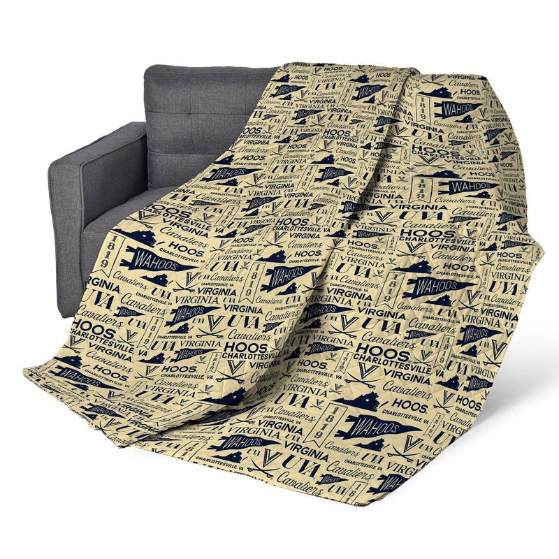 slide 2 of 5, NCAA Virginia Cavaliers 60 x 80 Quilted Throw Blanket, 1 ct