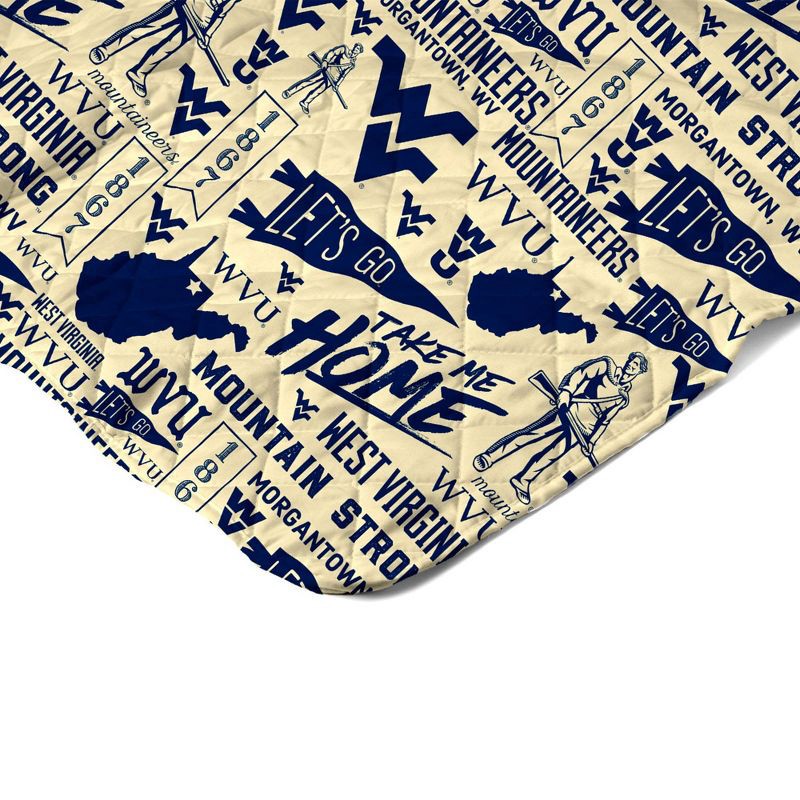 slide 4 of 5, NCAA West Virginia Mountaineers 60 x 80 Quilted Throw Blanket, 1 ct