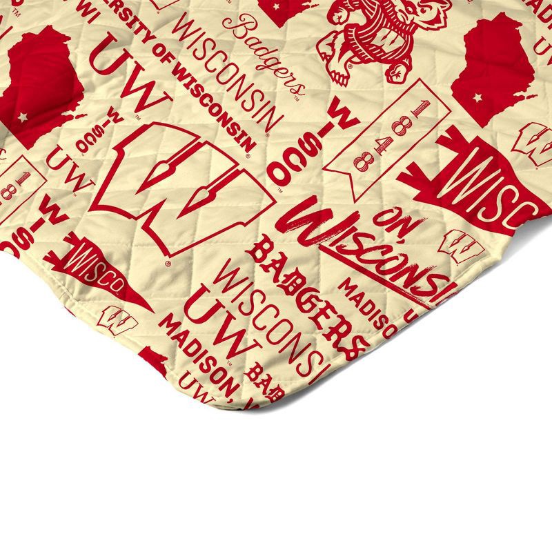 slide 4 of 5, NCAA Wisconsin Badgers 60 x 80 Quilted Throw Blanket, 1 ct