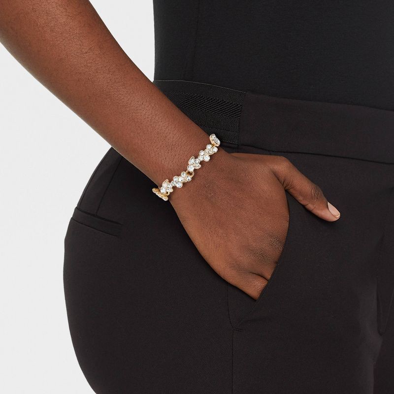 slide 2 of 4, Elegant Stone Pull-Tie Bracelet - A New Day™ Gold, 1 ct