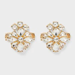 Statement Stone Stud Earrings - A New Day™ Gold