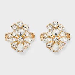 Statement Stone Stud Earrings - A New Day™ Gold