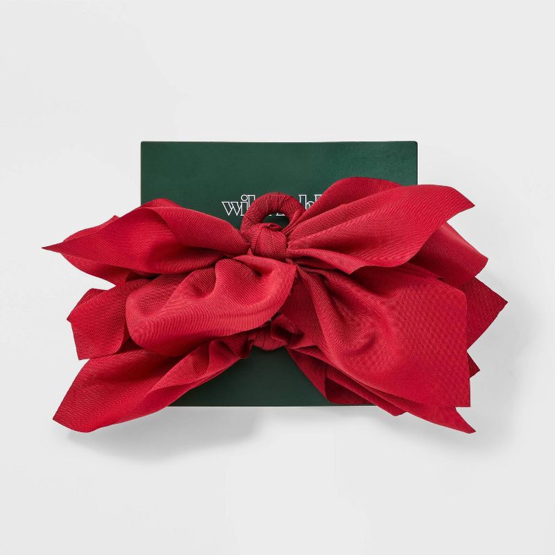 slide 2 of 3, Triple Bow Claw Hair Clip - Wild Fable™ Red, 1 ct