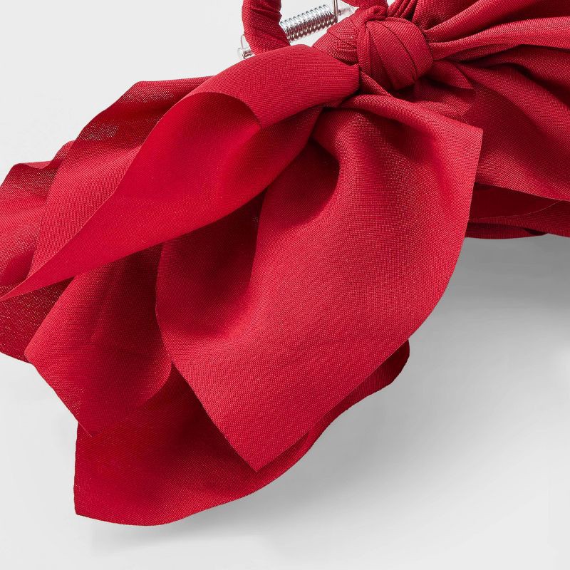 slide 3 of 3, Triple Bow Claw Hair Clip - Wild Fable™ Red, 1 ct