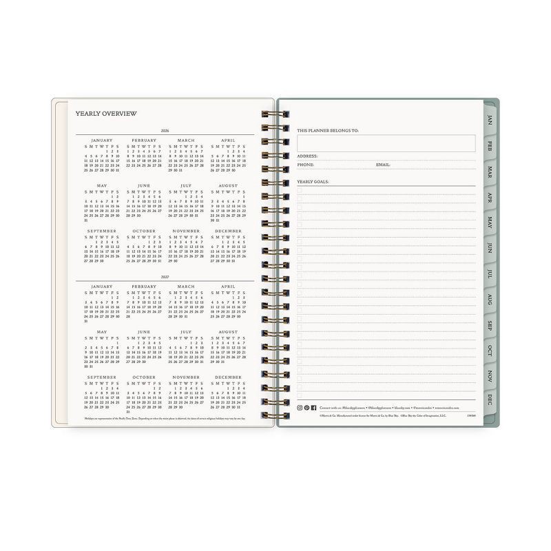 slide 8 of 12, Morris & Co. by Blue Sky 2026 5"x8" Weekly/Monthly Wirebound Planner Printed Strawberry Thief, 1 ct