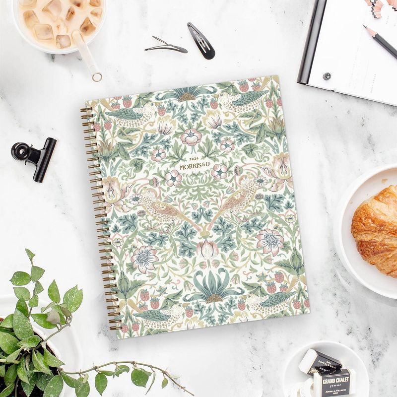 slide 2 of 12, Morris & Co. by Blue Sky 8.5"x11" 2026 Weekly/Monthly Wirebound Planner Printed Strawberry Thief, 1 ct