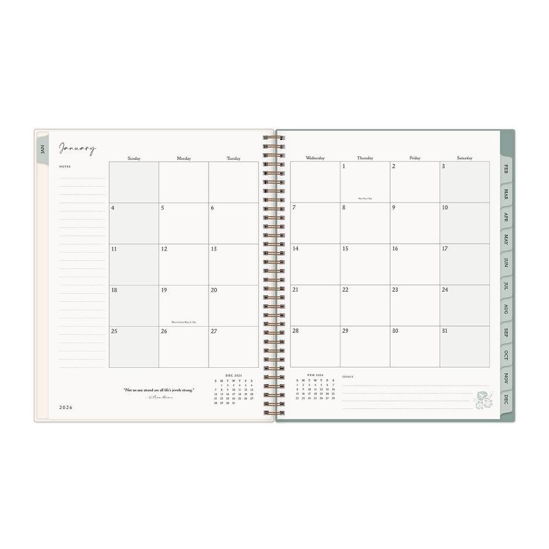 slide 6 of 12, Morris & Co. by Blue Sky 8.5"x11" 2026 Weekly/Monthly Wirebound Planner Printed Strawberry Thief, 1 ct