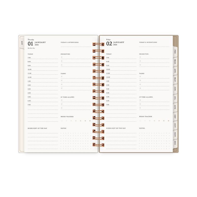 slide 6 of 13, Morris & Co. by Blue Sky 5"x8" 2026 Daily/Monthly Wirebound Planner Printed Standen Lily Peach, 1 ct