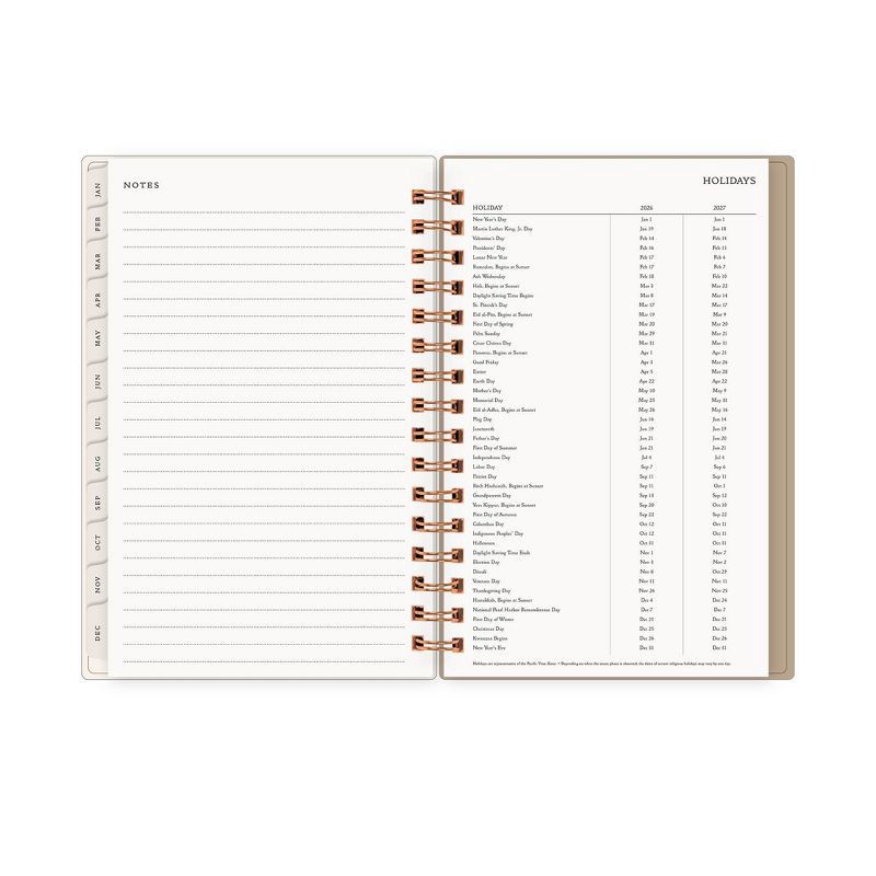 slide 11 of 13, Morris & Co. by Blue Sky 5"x8" 2026 Daily/Monthly Wirebound Planner Printed Standen Lily Peach, 1 ct