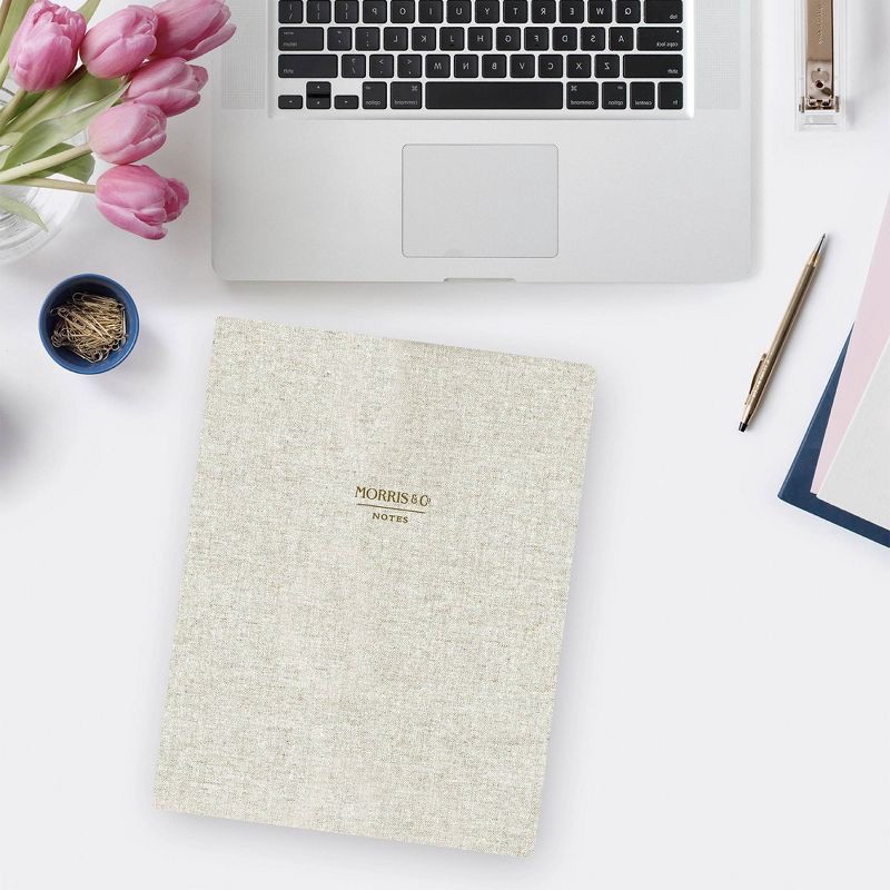 slide 2 of 7, Morris & Co. by Blue Sky 8.5"x11" Padfolio Natural Linen, 1 ct