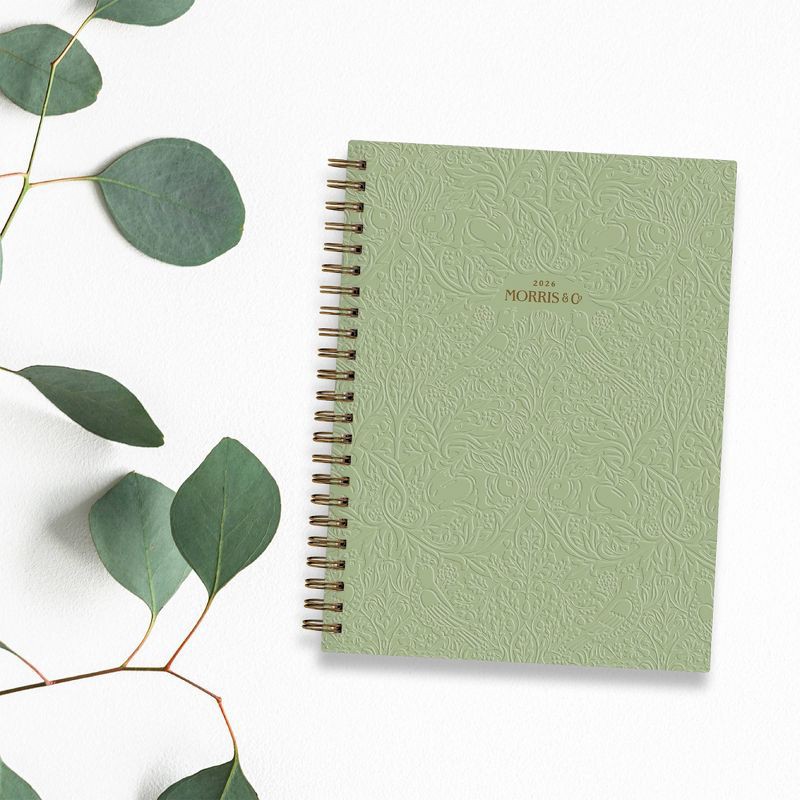 slide 2 of 12, Morris & Co. by Blue Sky 5.875"x8.625" 2026 Weekly/Monthly Wirebound Planner Hardcover Debossed Brer Rabbit Green, 1 ct