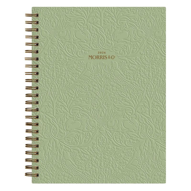 slide 1 of 12, Morris & Co. by Blue Sky 5.875"x8.625" 2026 Weekly/Monthly Wirebound Planner Hardcover Debossed Brer Rabbit Green, 1 ct