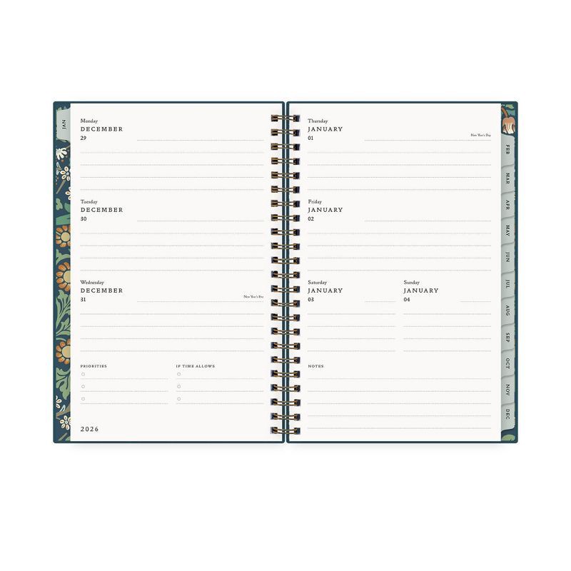 slide 5 of 11, Morris & Co. by Blue Sky 5"x8" 2026 Weekly/Monthly Wirebound Planner Hardcover Blackthorn Blue, 1 ct