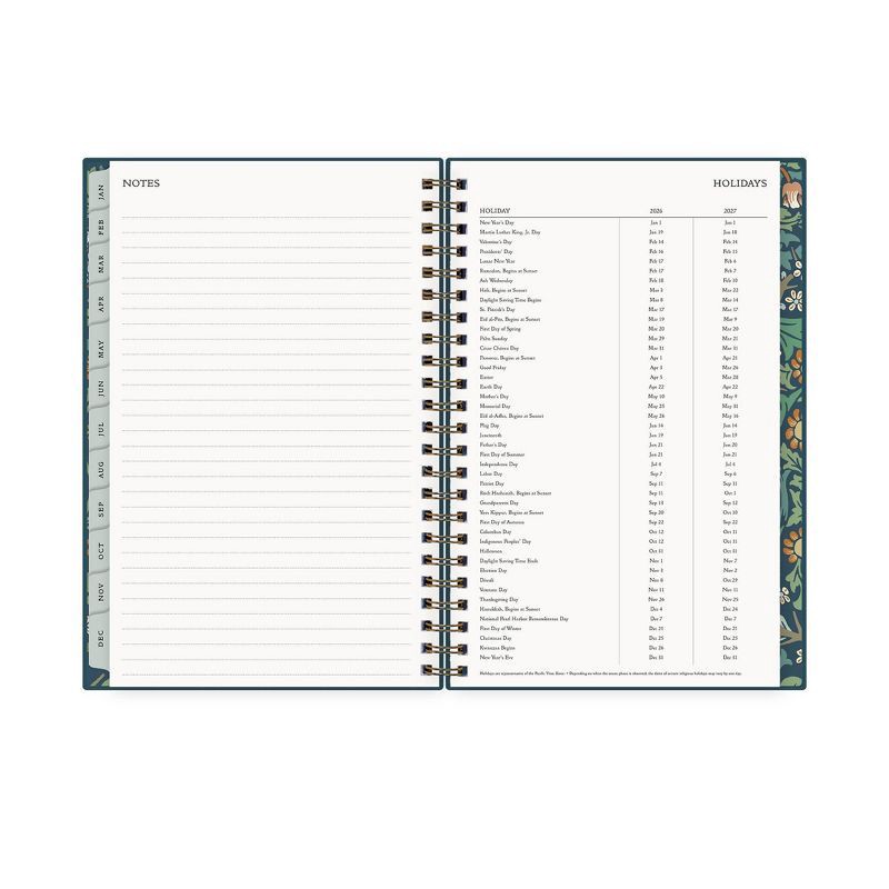 slide 9 of 11, Morris & Co. by Blue Sky 5"x8" 2026 Weekly/Monthly Wirebound Planner Hardcover Blackthorn Blue, 1 ct