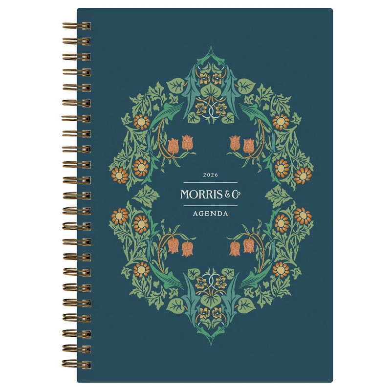 slide 1 of 11, Morris & Co. by Blue Sky 5"x8" 2026 Weekly/Monthly Wirebound Planner Hardcover Blackthorn Blue, 1 ct