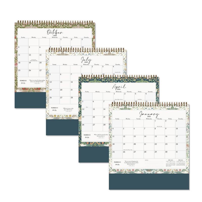 slide 10 of 10, Morris & Co. by Blue Sky 7.5"x6.25" 2026 Monthly Desk Calendar Multi Design, 1 ct