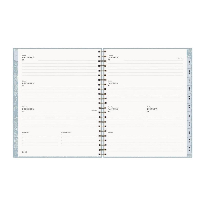 slide 6 of 12, Morris & Co. by Blue Sky 8.5"x11" 2026 Weekly/Monthly Wirebound Planner Hardcover Solid Dearle Blue, 1 ct