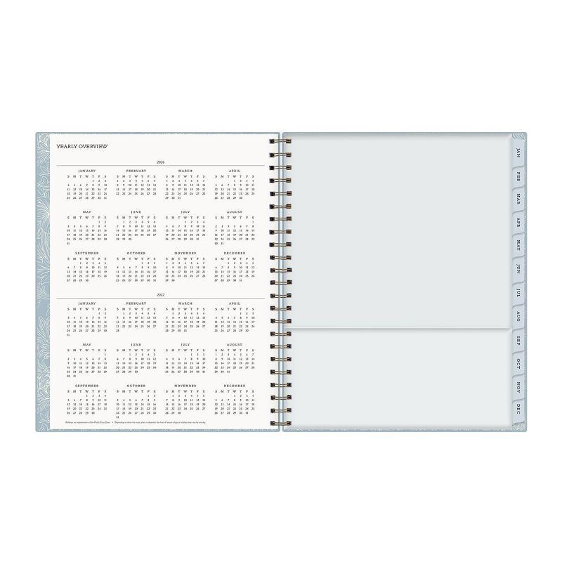 slide 7 of 12, Morris & Co. by Blue Sky 8.5"x11" 2026 Weekly/Monthly Wirebound Planner Hardcover Solid Dearle Blue, 1 ct