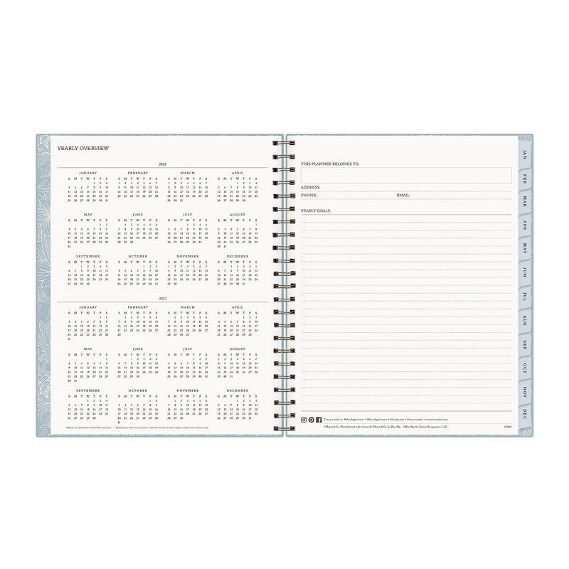 slide 8 of 12, Morris & Co. by Blue Sky 8.5"x11" 2026 Weekly/Monthly Wirebound Planner Hardcover Solid Dearle Blue, 1 ct