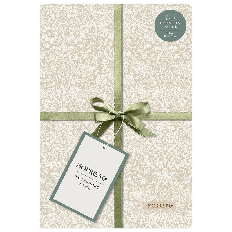 slide 4 of 10, Morris & Co. by Blue Sky 2ct 5.75"x8.5" Bookbound Undated Journal Strawberry Thief and Lemon Tree, 2 ct