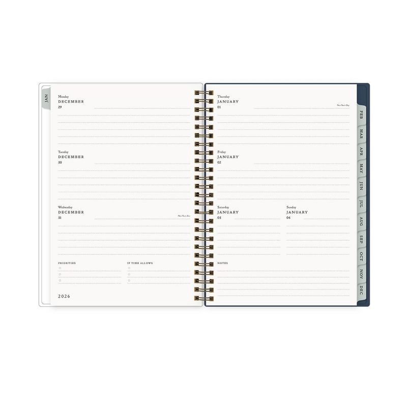 slide 5 of 13, Morris & Co. by Blue Sky 5.875"x8.625" 2026 Weekly/Monthly Wirebound Planner Printed Blackthorn Blue, 1 ct