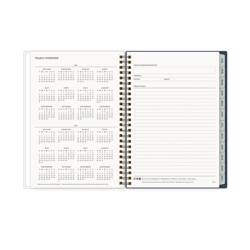 slide 8 of 13, Morris & Co. by Blue Sky 5.875"x8.625" 2026 Weekly/Monthly Wirebound Planner Printed Blackthorn Blue, 1 ct