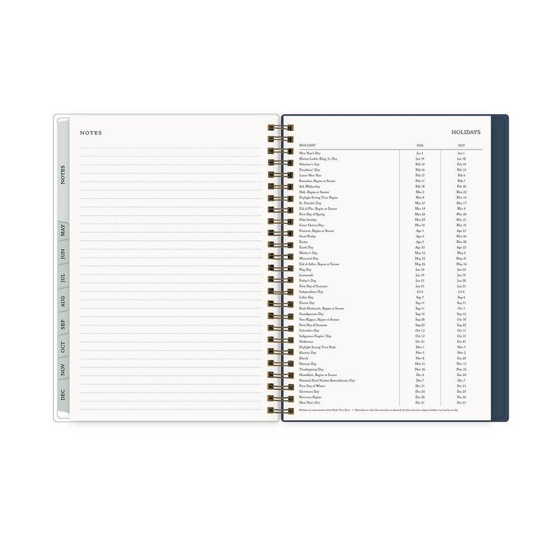 slide 11 of 13, Morris & Co. by Blue Sky 5.875"x8.625" 2026 Weekly/Monthly Wirebound Planner Printed Blackthorn Blue, 1 ct