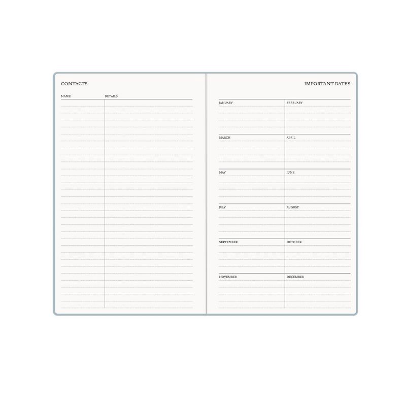 slide 7 of 10, Morris & Co. by Blue Sky 5"x8" 2026 Weekly/Monthly Bookbound Planner Hardcover Debossed Chrysanthemum Blue, 1 ct