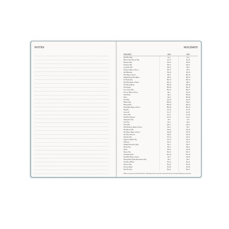 slide 9 of 10, Morris & Co. by Blue Sky 5"x8" 2026 Weekly/Monthly Bookbound Planner Hardcover Debossed Chrysanthemum Blue, 1 ct
