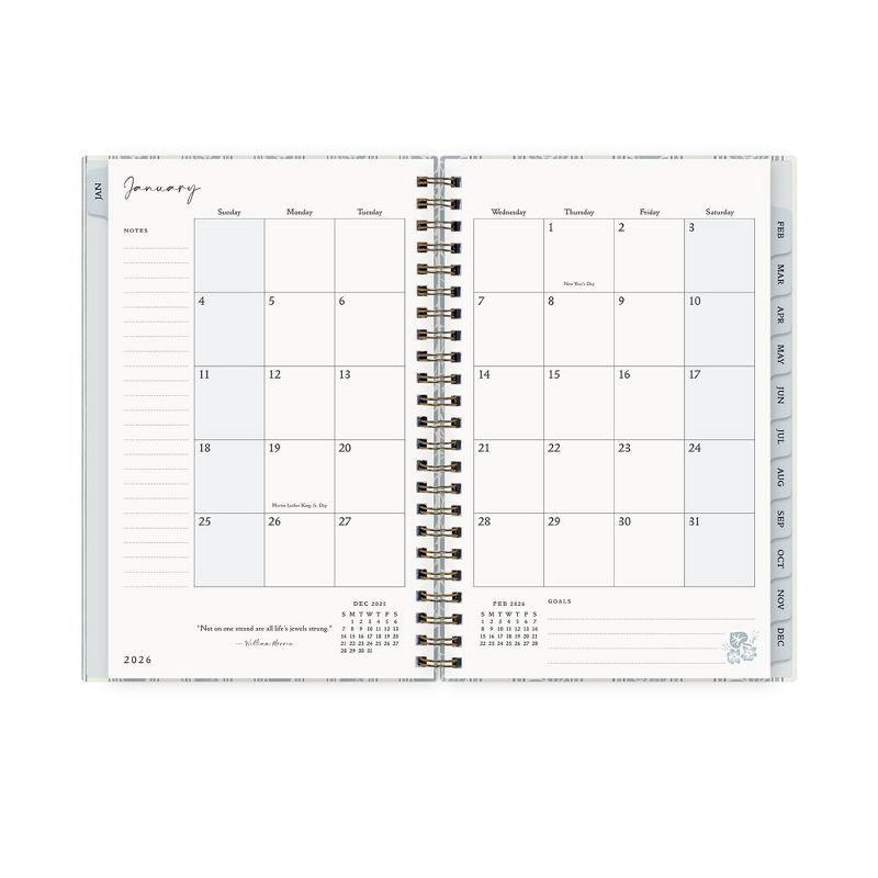 slide 6 of 12, Morris & Co. by Blue Sky 5"x8" 2026 Weekly/Monthly Wirebound Planner Hardcover Fruit Stripe Slate, 1 ct
