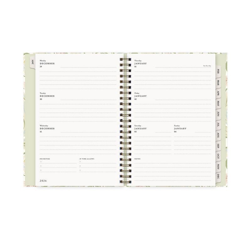 slide 5 of 12, Morris & Co. by Blue Sky 6"x9" 2026 Weekly/Monthly Concealed Wirebound Planner Hardcover Leicester Floral, 1 ct