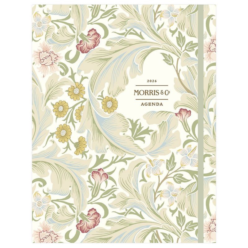 slide 1 of 12, Morris & Co. by Blue Sky 6"x9" 2026 Weekly/Monthly Concealed Wirebound Planner Hardcover Leicester Floral, 1 ct