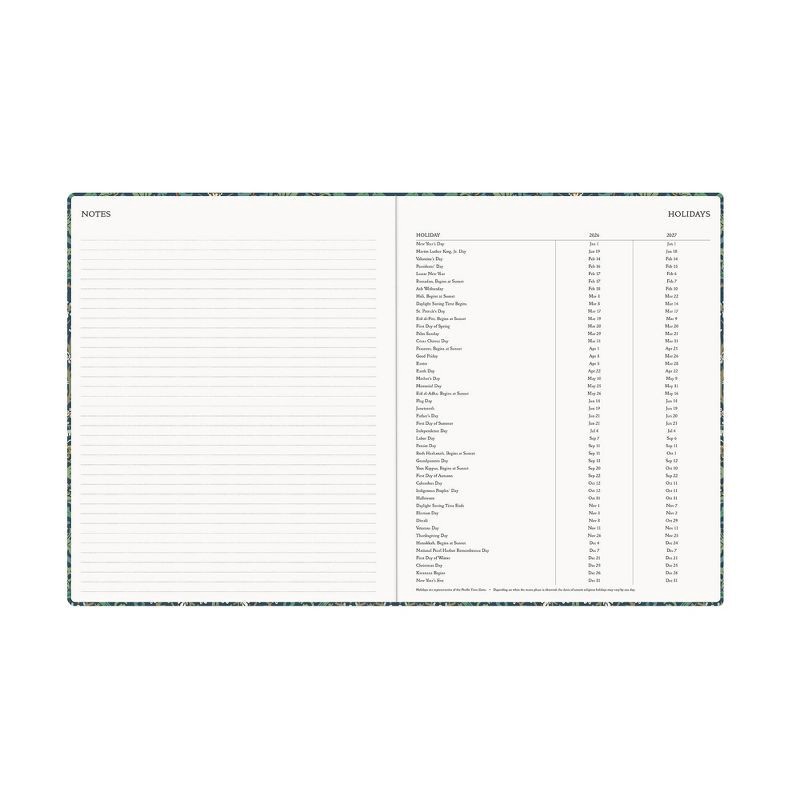 slide 10 of 11, Morris & Co. by Blue Sky 8"x10" 2026 Weekly/Monthly Bookbound Planner Hardcover Blackthorn Floral, 1 ct